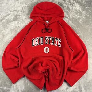Vtg Ohio State Buckeyes Hoodie L Red Foot Locker Y2K Team Edition Sweatshirt